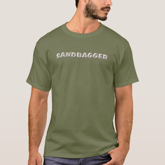 Sandbagger men fatigue green T-shirt (Front)