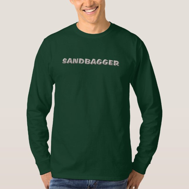 Sandbagger men forest green long sleeve shirt (Front)