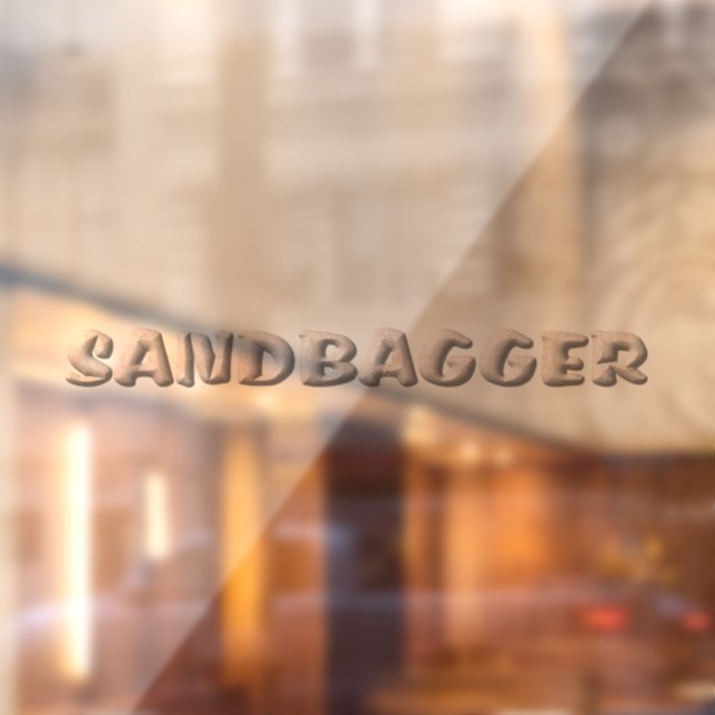 Sandbagger see through window cling back stick (Sheet 2)