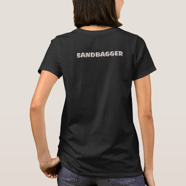 Sandbagger women black T-shirt back (Back)