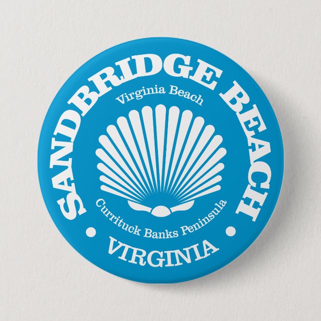 Sandbridge Beach (seashell) 7.5 Cm Round Badge (Front)