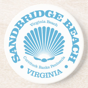 Sandbridge Beach (seashell) Coaster