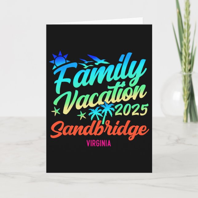 Sandbridge Beach Virginia Family Vacation Matching Card (Front)