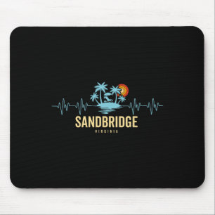 Sandbridge Beach Virginia Heartbeat 80s Retro Beac Mouse Pad