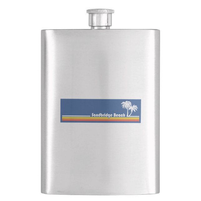 Sandbridge Beach, Virginia Hip Flask (Front)