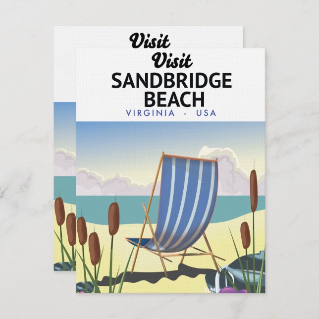 Sandbridge Beach Virginia USA, (Front/Back)