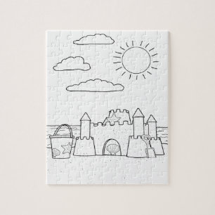 Sandcastle Adult Colouring Puzzle