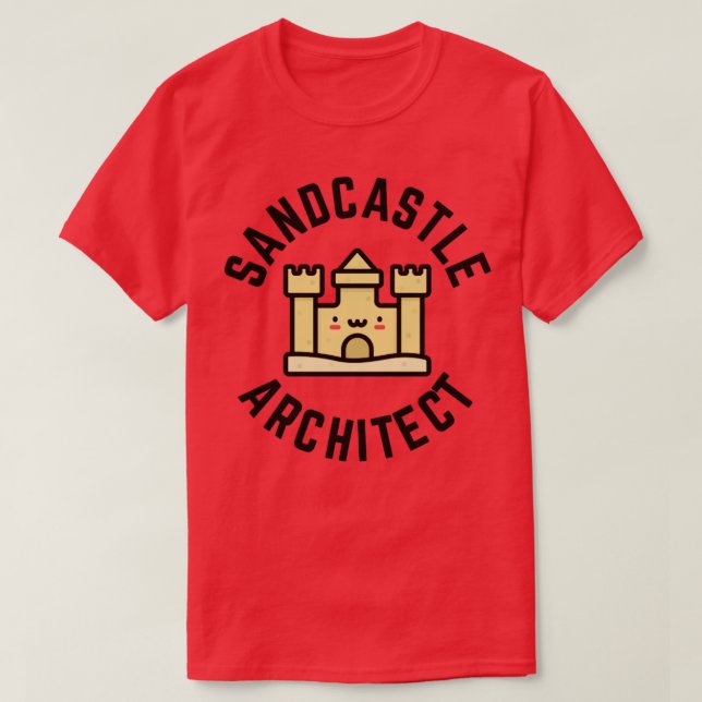 Sandcastle Architect Kids design T-Shirt (Design Front)
