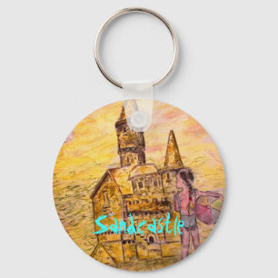Sandcastle Art Key Ring