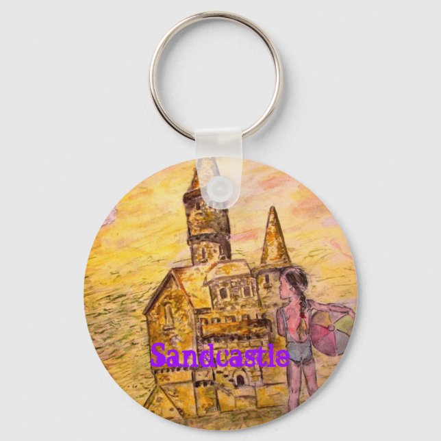 Sandcastle Art Key Ring (Front)