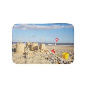 Sandcastle At Beach Bath Mat