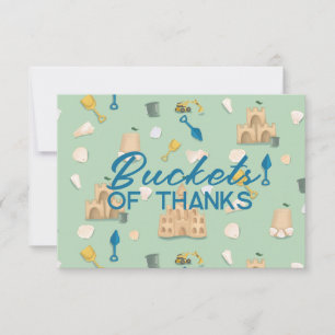 Sandcastle Beach Day Birthday Baby Shower Thank You Card