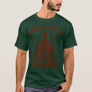 Sandcastle Making Champion Cool Summer Retro Beach T-Shirt