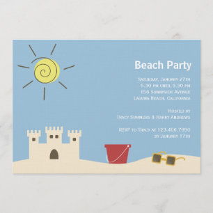 Sandcastle Summer Party Invitation