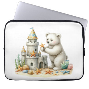 Sandcastles and teddy bears laptop sleeve