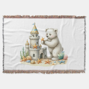 Sandcastles Throw Blanket