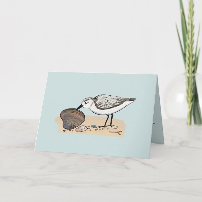 Sanderling Sandpipers card (Front)