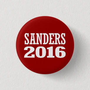 SANDERS 2016 3 CM ROUND BADGE