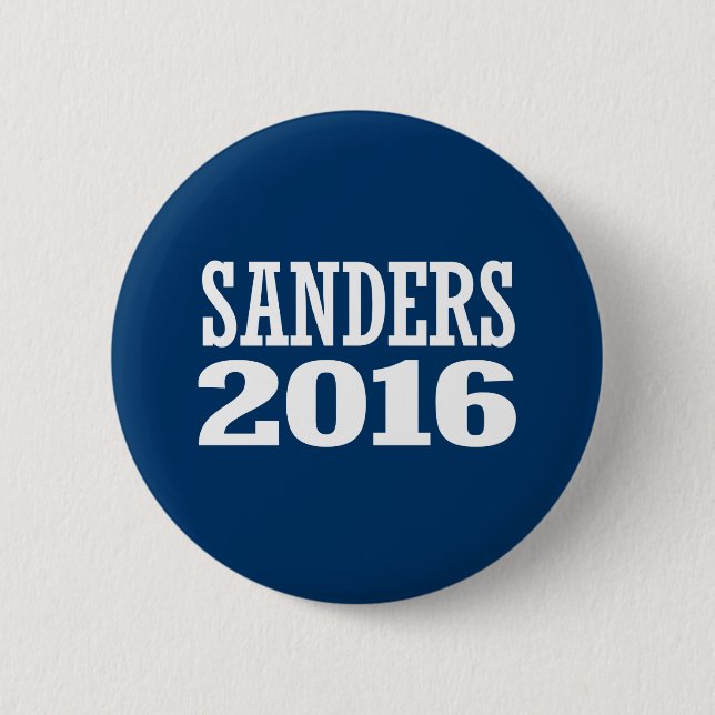 SANDERS 2016 6 CM ROUND BADGE (Front)
