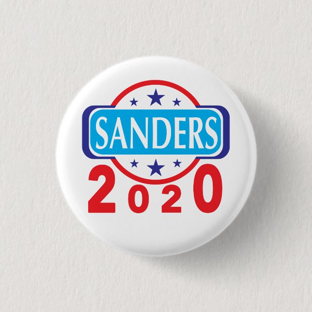 Sanders 2020 Election 3 Cm Round Badge (Front)