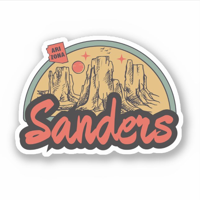 Sanders, Arizona  Sticker (Front)