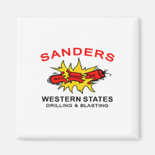 Sanders Construction Logo On Left Chest  Magnet