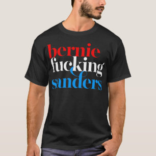 Sanders Red White And Blue Typography Design T-Shirt