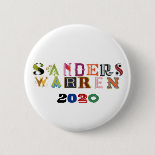 Sanders/Warren 2020 6 Cm Round Badge