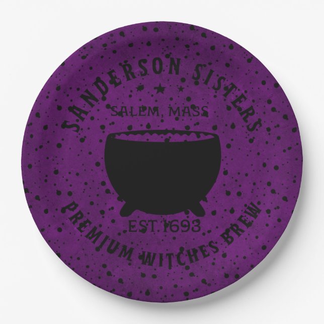 Sanderson Sisters Brewing Company Paper Plate (Front)