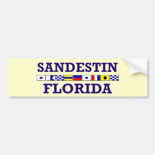 Sandestin Nautical Flags - Bumper Sticker (Front)