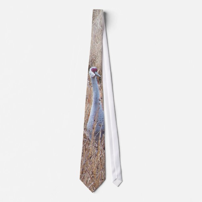 Sandhill Crane Birds Wildlife Animals Tie (Front)