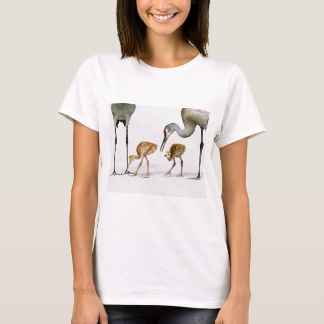 Sandhill Crane Famiy shirt (Front)