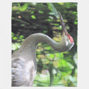 Sandhill crane fleece blanket
