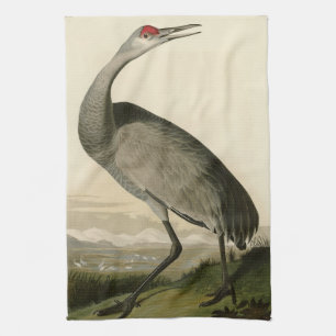 Sandhill Crane from Audubon's Birds of America Tea Towel