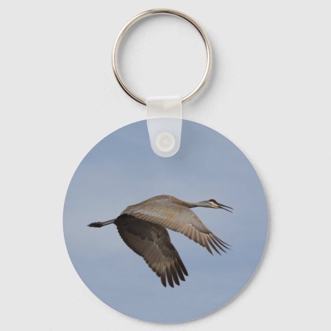 Sandhill Crane keychain (Front)