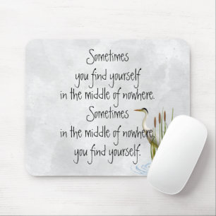 Sandhill Crane With Quote Mouse Pad