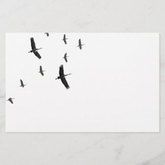 Sandhill Cranes in flight Stationery