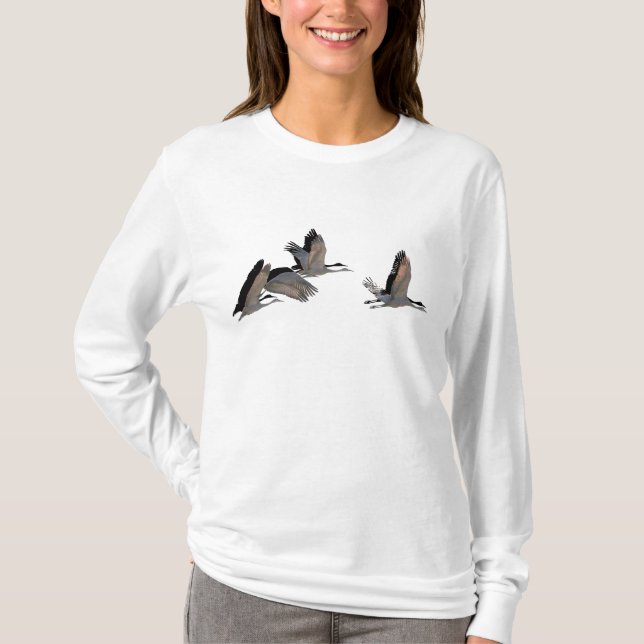 Sandhill Cranes T Shirt (Front)