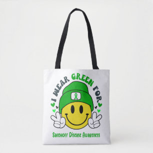 Sandhoff Disease Awareness Ribbon Support Gifts Tote Bag