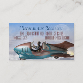 Sandlark Retro Rocket Business Cards