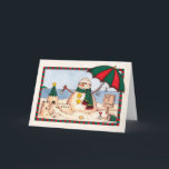 Sandman Snowman Christmas Card<br><div class="desc">A perfect Christmas card for snowbirds and beach lovers!</div>