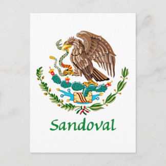 Sandoval Mexican National Seal Postcard