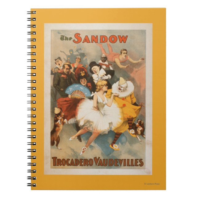 Sandow Trocadero Vaudevilles Carnival Theme Spiral Notebook (Front)