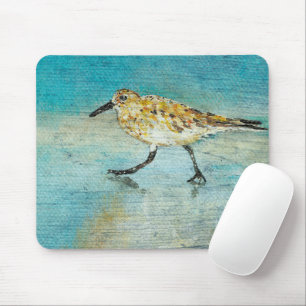 Sandpiper Coastal Bird Wading Ocean Beach Mouse Pad