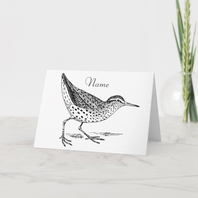 Sandpiper Shorebird Thunder_Cove  Card (Front)