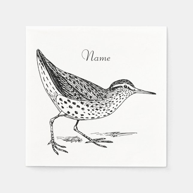 Sandpiper Shorebird Thunder_Cove Napkin (Front)