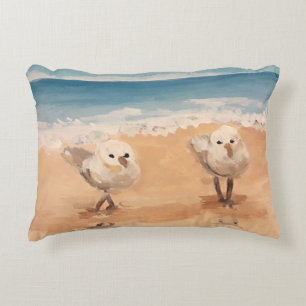Sandpipers by the Sea Shore  Accent Pillow