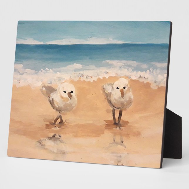 Sandpipers by the Sea Shore Plaque (Side)