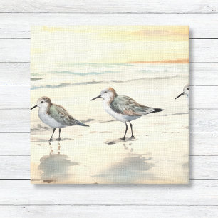 Sandpipers on the Beach Canvas Print