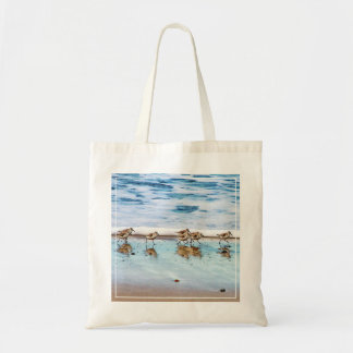 Sandpipers Running Along The Beach Tote Bag